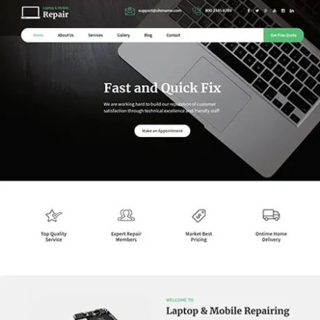 Free Electronics Repair WordPress Theme