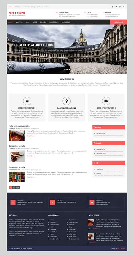 Free Lawyer WordPress Theme