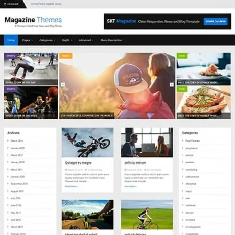 Free Magazine WordPress Theme