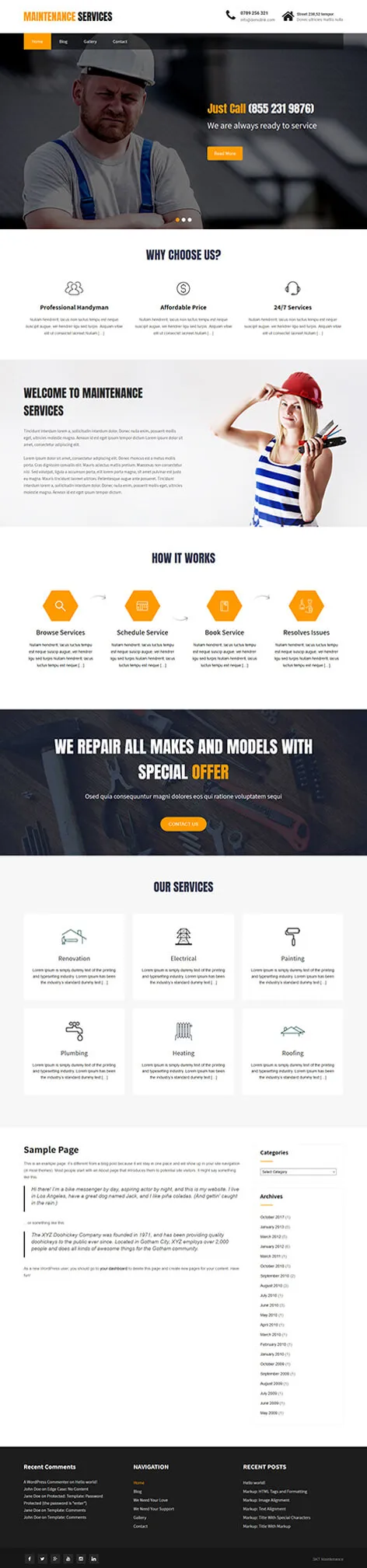 Free Remodelling WordPress Theme