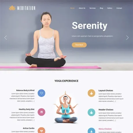 Free Meditation Studio WordPress Theme