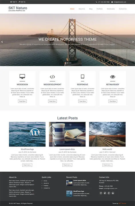 Free Minimal WordPress Theme