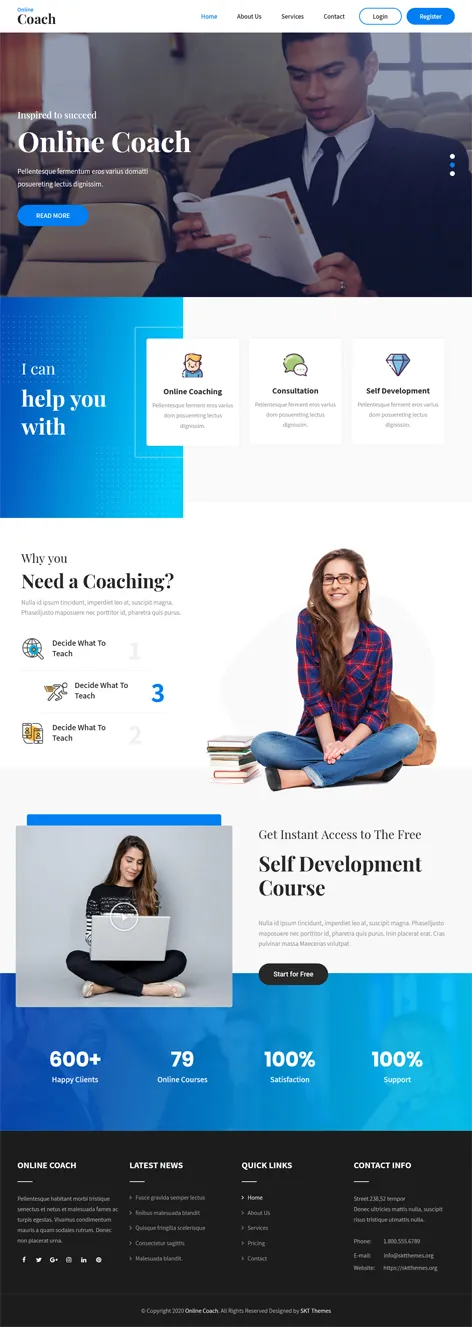 Free Coaching WordPress Theme