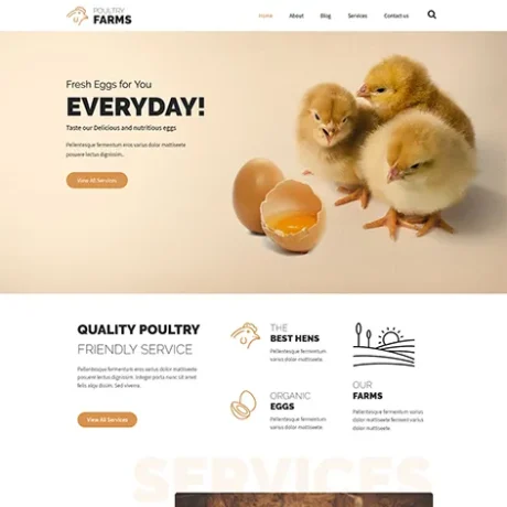 Free Chicken Farm WordPress Theme