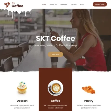 Free Cafe WordPress Theme