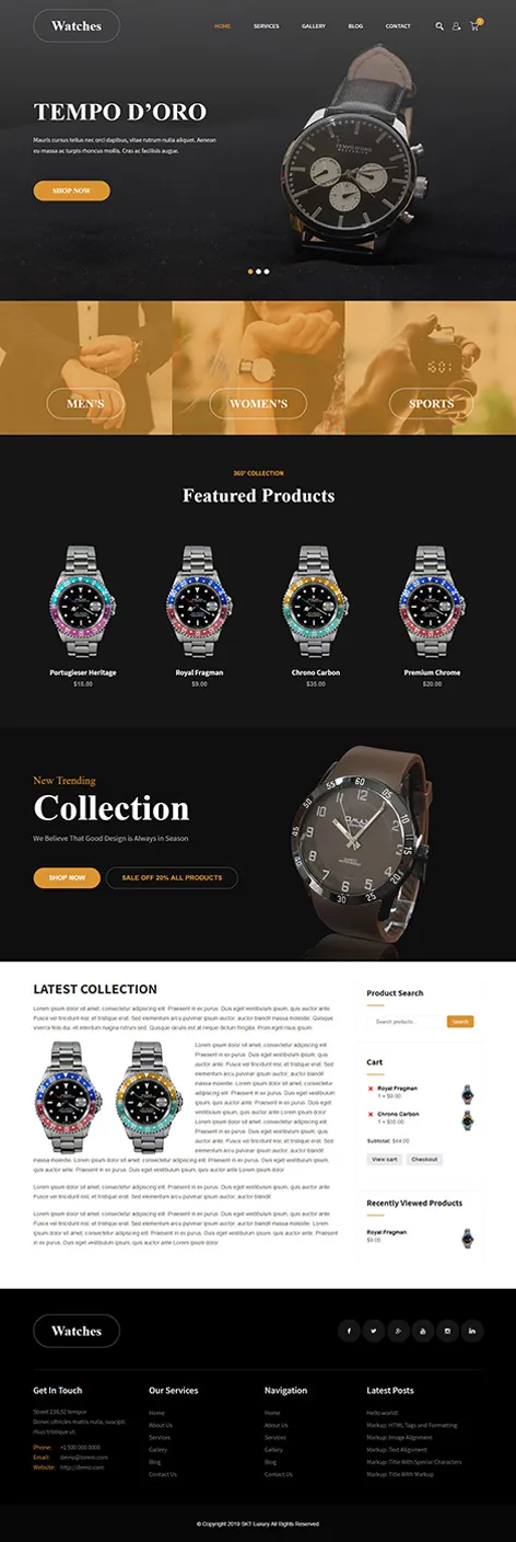 Free Luxury ECommerce WordPress Theme