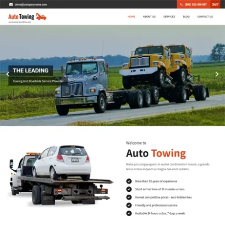 Free Transportation WordPress Theme