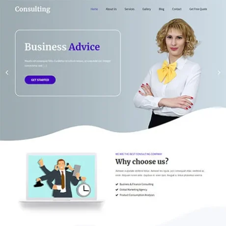 Free Finance Advisor WordPress Theme