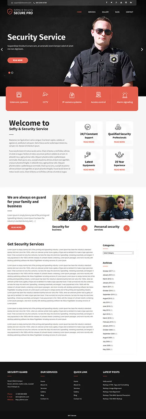 Free Police WordPress Theme