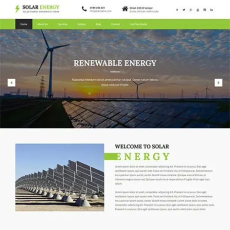 Free Renewable Energy WordPress Theme