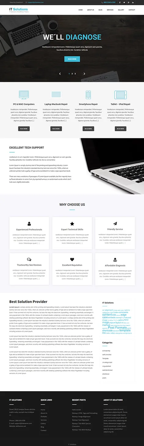 Free IT Solution WordPress Theme