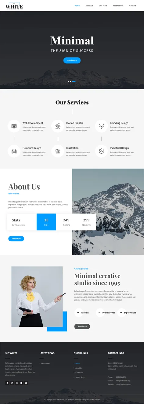 Free White WordPress Theme