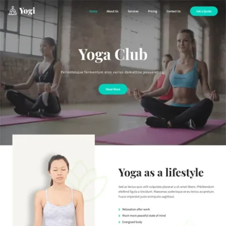 Free Yoga WordPress Theme