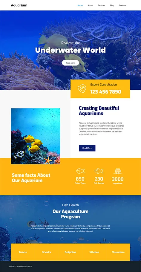 Free Fish Farming WordPress Theme