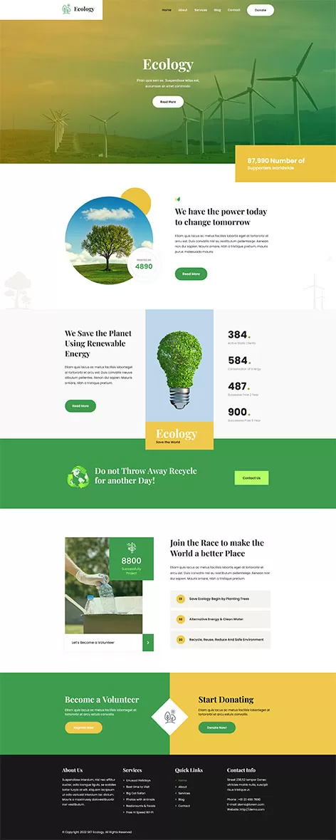 Free Environment WordPress Theme