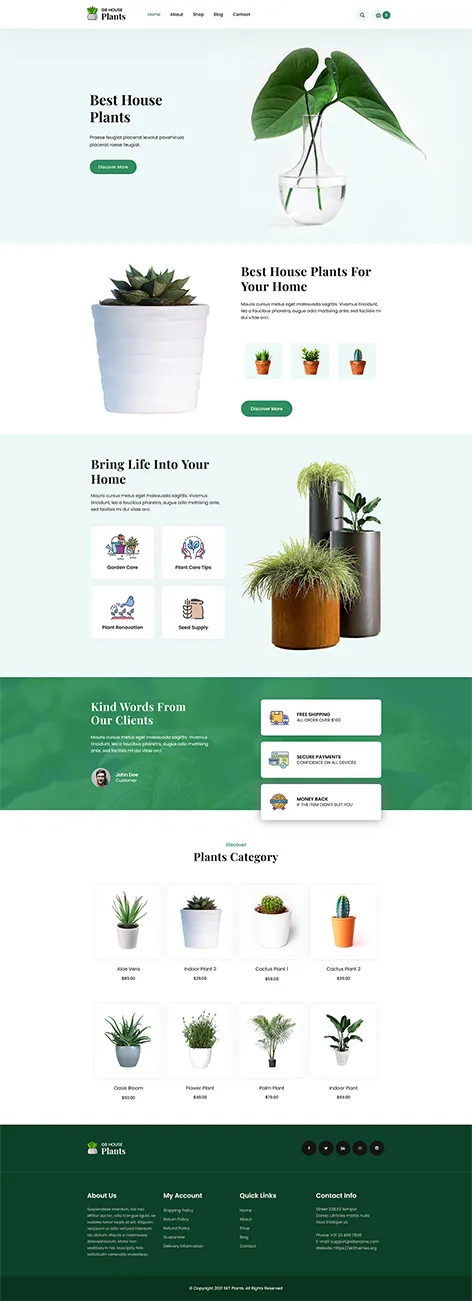 Free Nursery Garden WordPress Theme