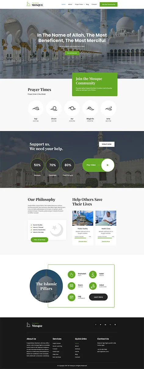 free Mosque WordPress theme