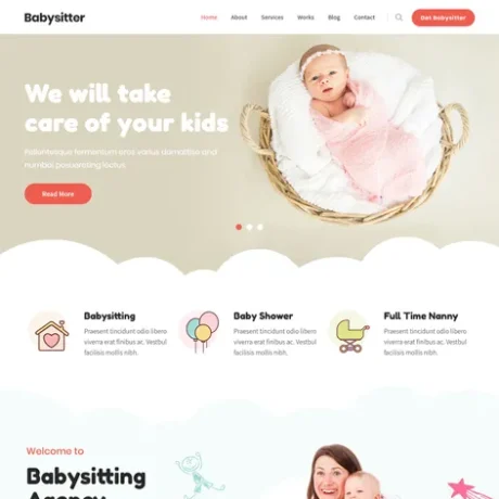 Free Nanny WordPress Theme