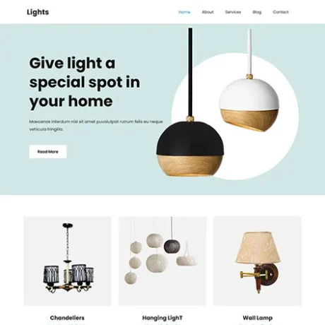 Free Lighting Shop WordPress Theme