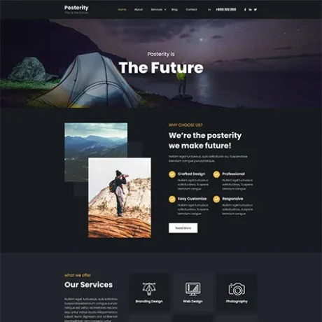 free beautiful dark WordPress theme