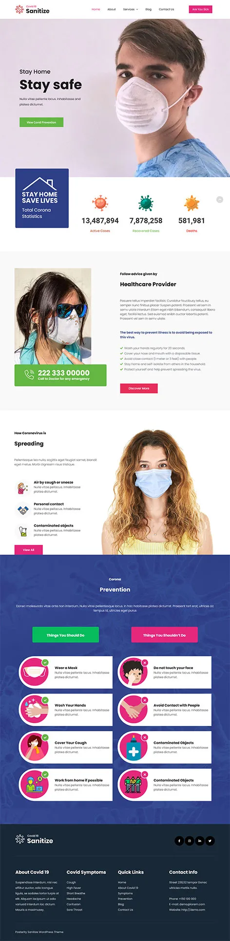 Free Disinfection WordPress Theme