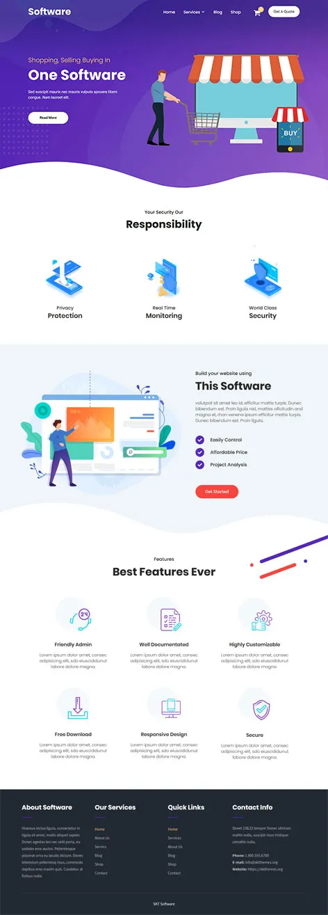 Free Tech Startups WordPress Theme