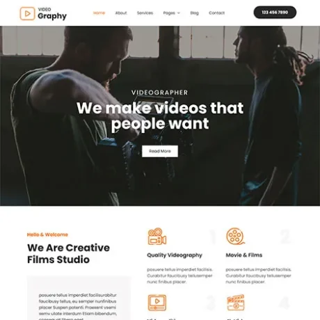 Free Video Production WordPress Theme