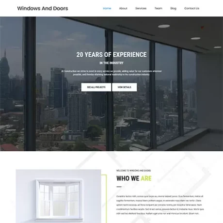 Free Double Glazing WordPress Theme