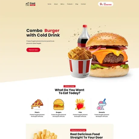 free sandwich delivery WordPress theme