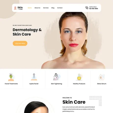 free cosmetology center WordPress theme