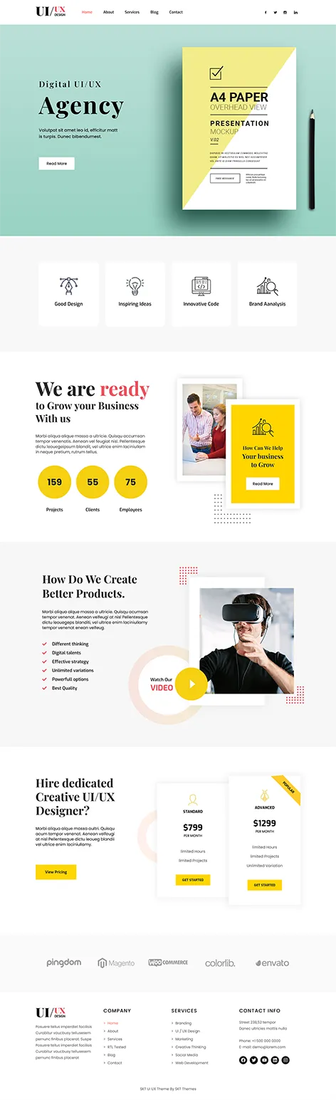 free UX WordPress Theme