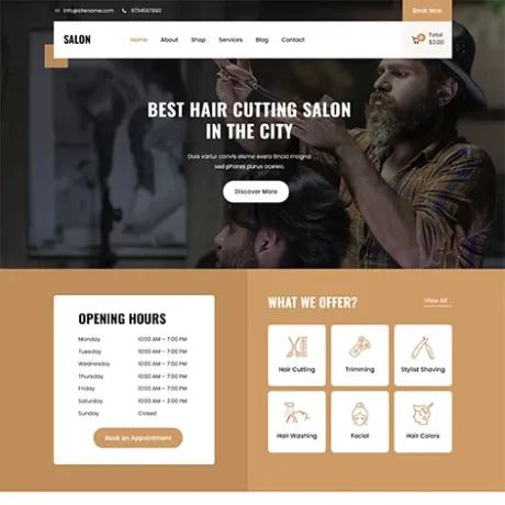 free Hairdresser WordPress Theme