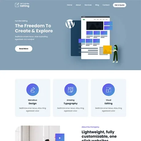 free block WordPress theme
