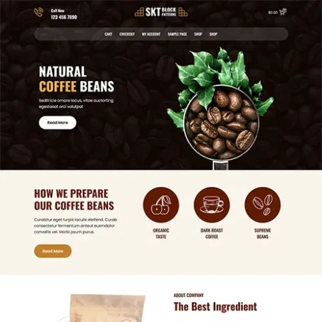 Free Coffee King WordPress Theme