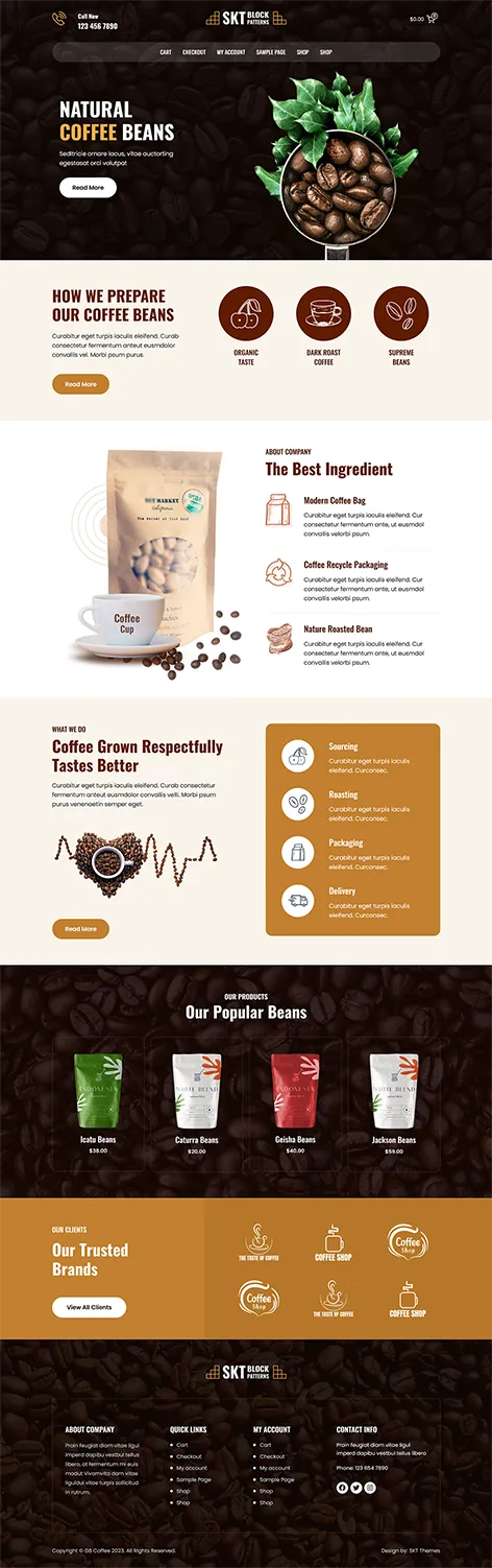 Free Coffee King WordPress Theme