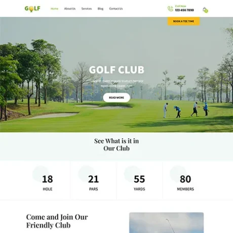Free Golf Tournament WordPress Theme