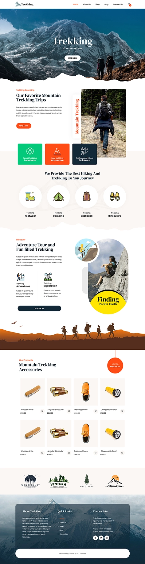 Free Mountaineering WordPress Theme