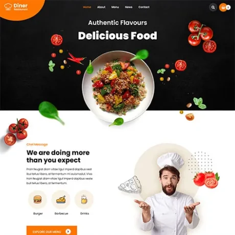 Free Fast Food Restaurant WordPress Theme