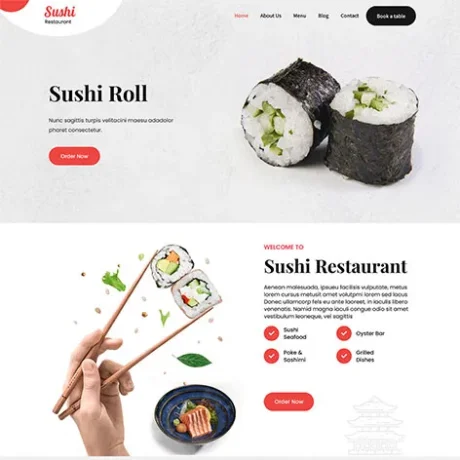 free sushi restaurant WordPress theme