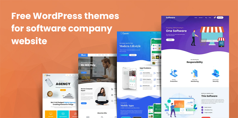 free wordPress themes for software company website