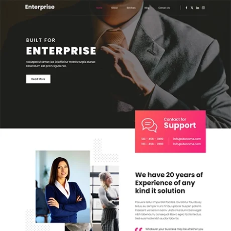 Free Business Agency WordPress Theme