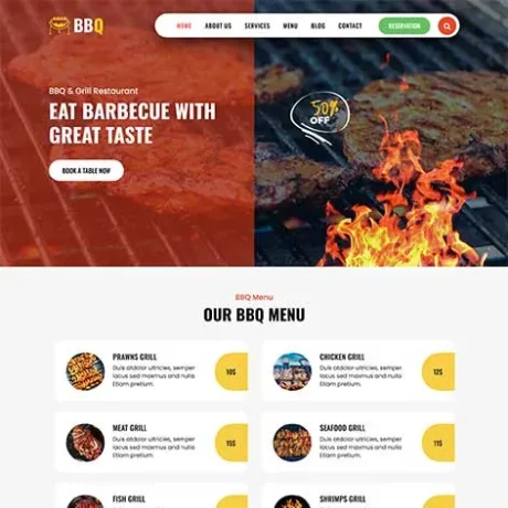 SKT Barbecue – Free barbecue WordPress theme