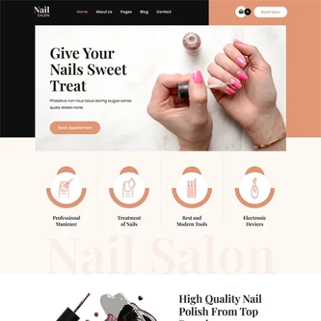 Free Nail Salon WordPress Theme