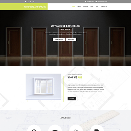Free Windows Doors WordPress theme