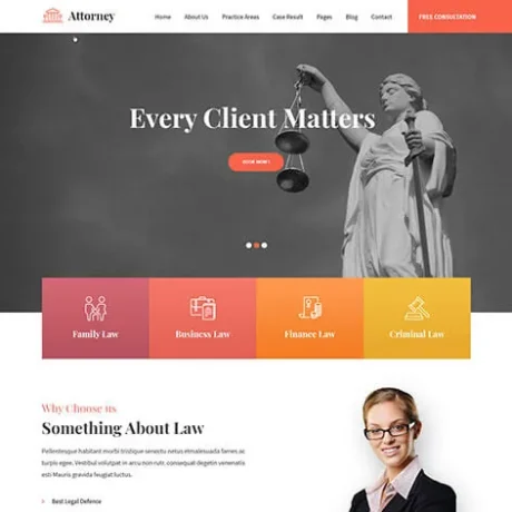 Attorney website template