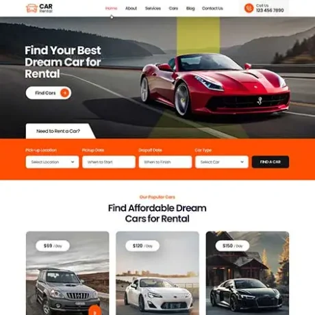 Cab Booking WordPress Theme