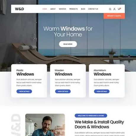 Windows & Doors Company WordPress Theme