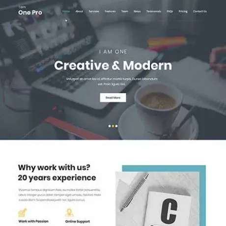 One Page Website Template