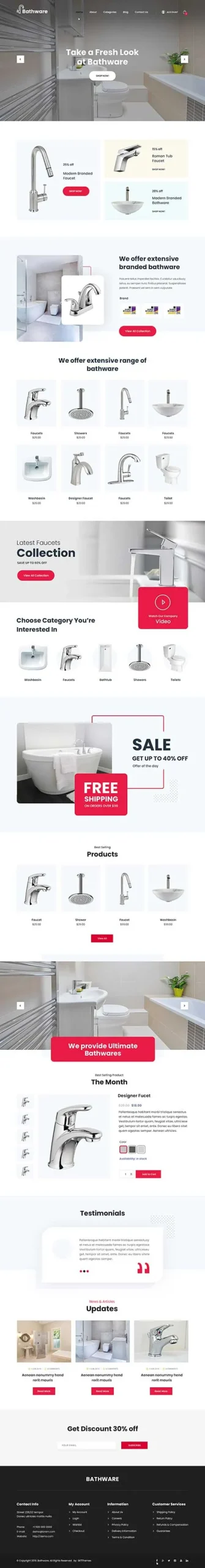 Bathroom Accessories WordPress Theme