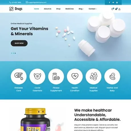 Biotechnology Company WordPress Theme for biotech firms, research labs, and health tech startups